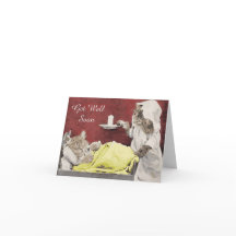 Vintage Chat Se Bien Bientôt Carte De Voeux