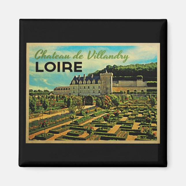 Vintage Chateau de Villandry Loire Magnet (Front)