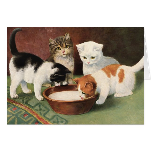 Vintage Chats et Lait (Devant horizontal)