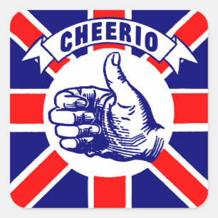 Vintage Cheerio Square Sticker