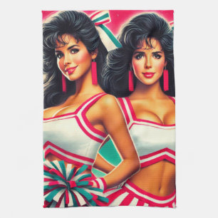 Vintage Cheerleaders Kitchen Towel