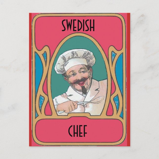 Vintage Chef, edit text Postcard (Front)