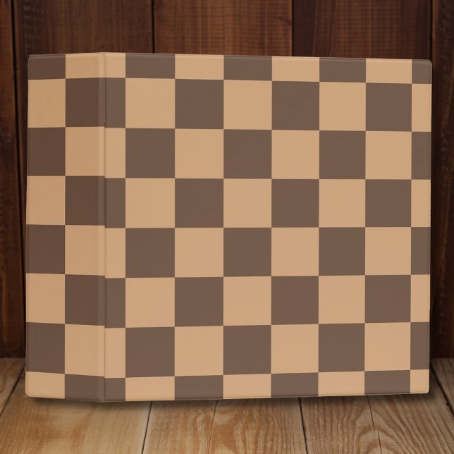 Vintage Chequered in Warm Browns Binder (Creator Uploaded)