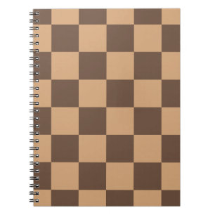 Vintage Chequered in Warm Browns Notebook