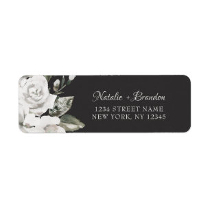 Vintage Cherish Floral Mariage Adresse de retour