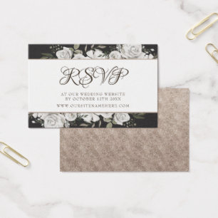 Vintage Cherish Mariage Site Web RSVP Insérer des