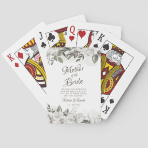 Vintage Cherish Mother of the Bride Personalized Playing Cards