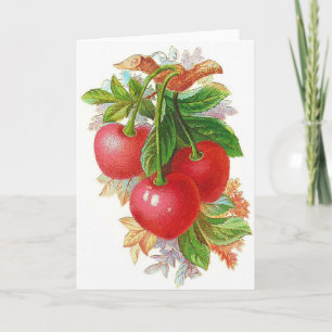 Vintage Cherries Card