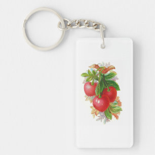 Vintage Cherries Keychain
