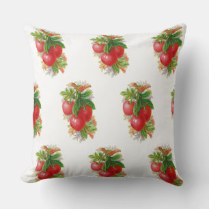 Vintage Cherries Throw Pillow