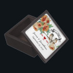 Vintage Cherry Blossom Love Bird Peach Mint Gift Box<br><div class="desc">Vintage Cherry Blossom Love Bird Peach Mint</div>