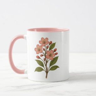Vintage Cherry Blossom Pink Coffee and Tea Mug 