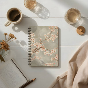 Vintage Cherry Blossom Sakura Branch Notebook