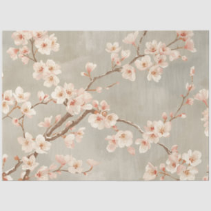 Vintage Cherry Blossom Sakura Branch Tissue Paper