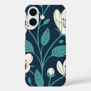 Vintage Cherry Blossom Seamless Pattern – Elegant  iPhone 16 Case