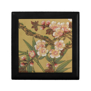 Vintage Cherry Blossoms Asian Japanese Flowers Gift Box