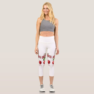 Vintage Cherry Coffee Mug   Retro Fruit Cup Capri Leggings