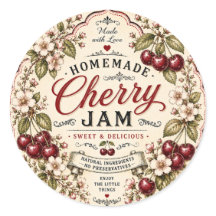 VIntage Cherry Jam Label