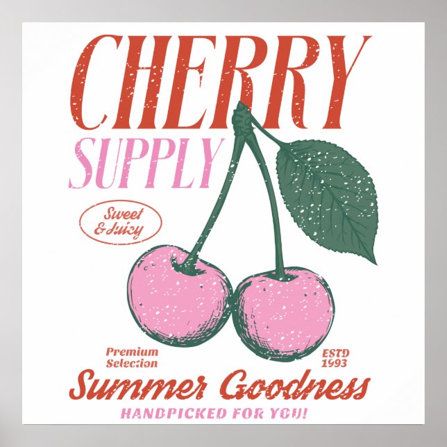 Vintage Cherry Supply Summer Goodness Kitchen Poster (Front)