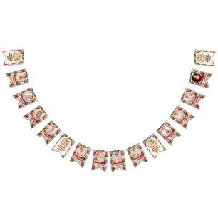 Vintage Cherry 'Sweet One' 1st Birthday Photo Bunting Flags