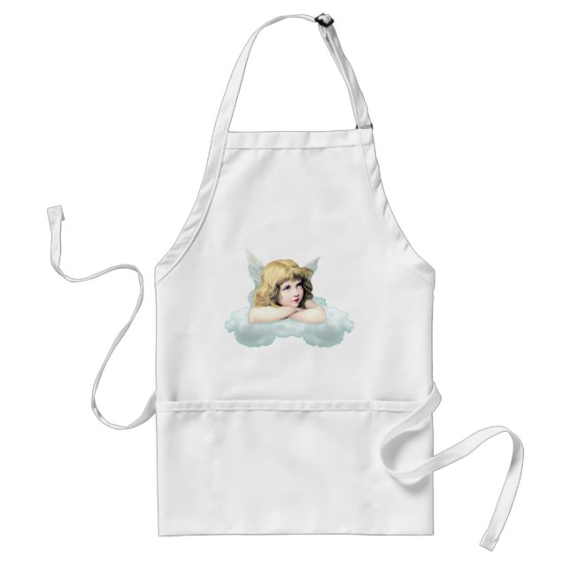 Vintage cherub angel on a cloud standard apron (Front)