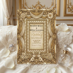 Vintage Cherub Angels Victorian Fairytale Wedding Invitation
