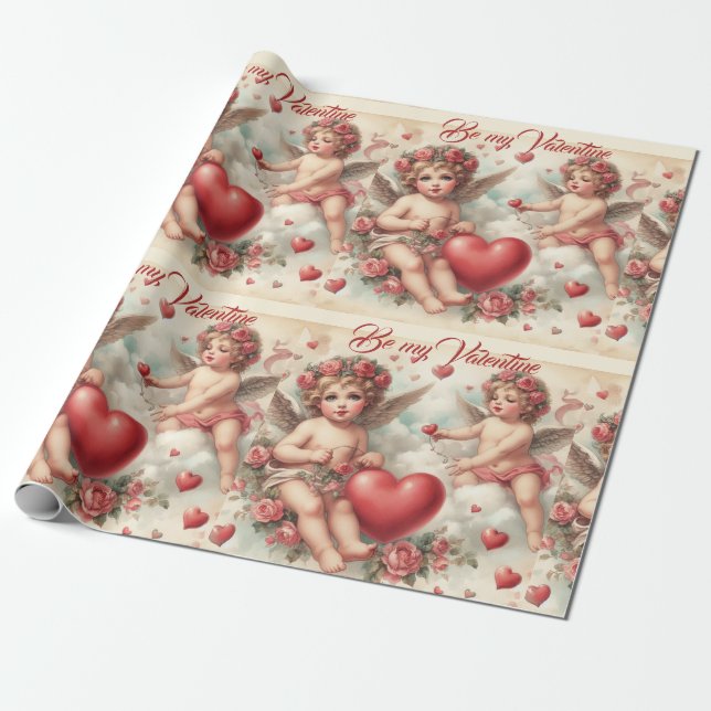 Vintage Cherub Angels  Wrapping Paper (Unrolled)