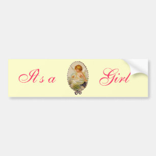 Vintage Cherub Bumper Sticker