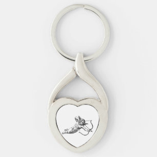 Vintage Cherub Cupid Love Keychain