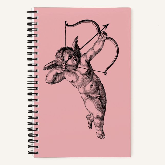 Vintage Cherub Cupid Love Notebook (Front)