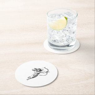Vintage Cherub Cupid Love Paper Party Coaster