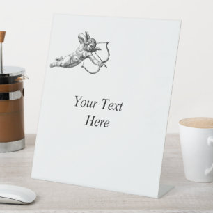 Vintage Cherub Cupid Love Return Address Labels Pedestal Sign