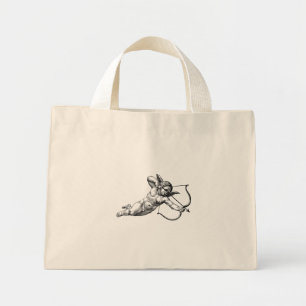 Vintage Cherub Cupid Love Struck Mini Tote Bag