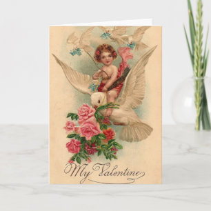 Vintage Cherub My Valentine Holiday Card