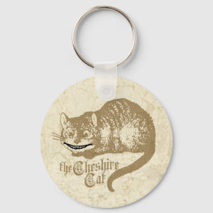 Vintage Cheshire Cat Illustration Keychain