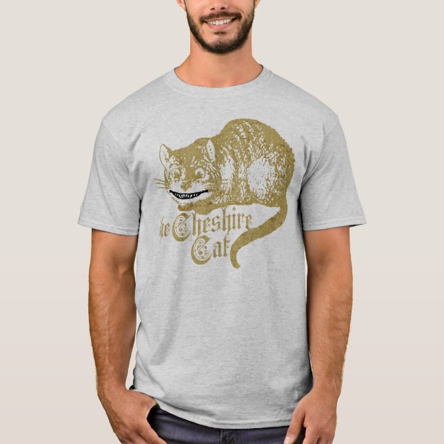 Vintage Cheshire Cat Illustration T-Shirt (Front)