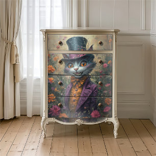 Vintage Cheshire Cat Mad Hatter Tea Party Gothic Tissue Paper