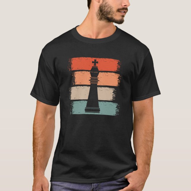 Vintage Chess Pieces Retro T-Shirt (Front)