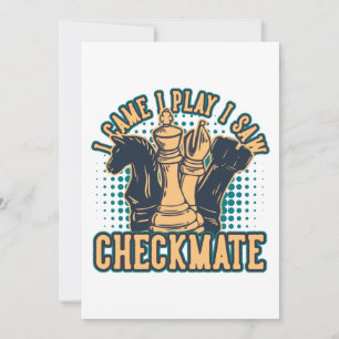 Vintage Chess Tournament Invitation Card