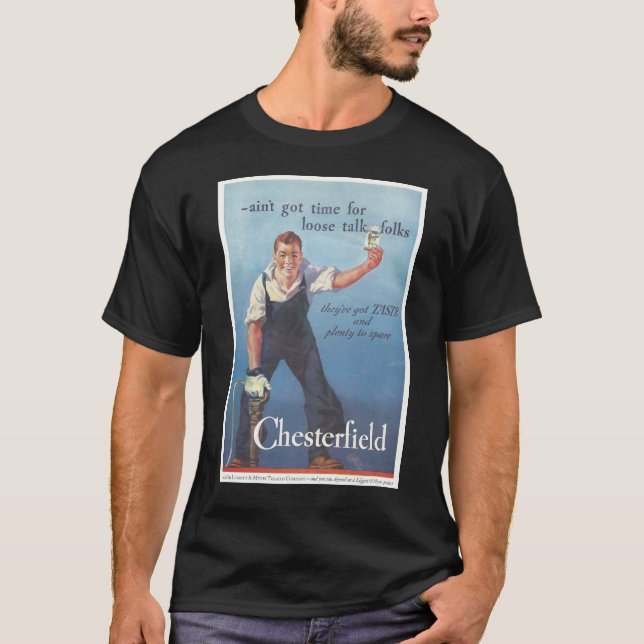 Vintage Chesterfield Cigarettes Advertisement T-Shirt (Front)