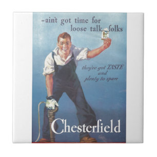 Vintage Chesterfield Cigarettes Advertisement Tile