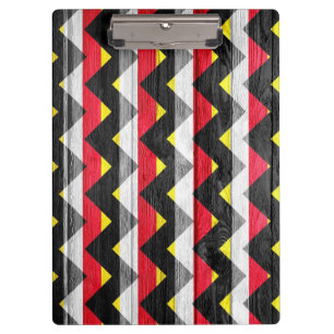Vintage Chevron Wood Abstract #7 Clipboard