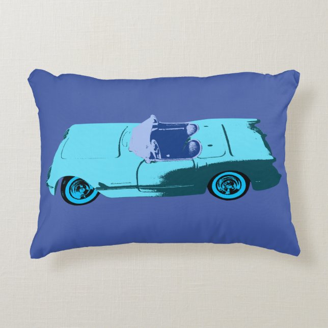 Vintage Chevy in Blues Accent Pillow (Front)