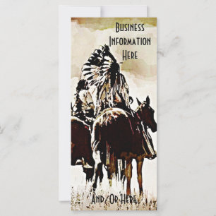 Vintage Cheyenne Warriors Bookmark Rack Card