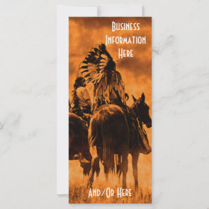 Vintage Cheyenne Warriors Bookmark Rack Card