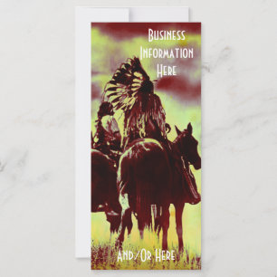 Vintage Cheyenne Warriors Bookmark Rack Card