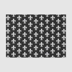 Vintage chic fleur de lis pattern decoupage crafts tissue paper
