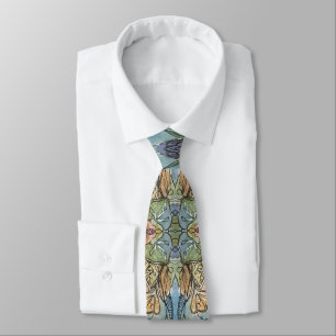 Vintage Chic Flower Garden Watercolor Painting Tie