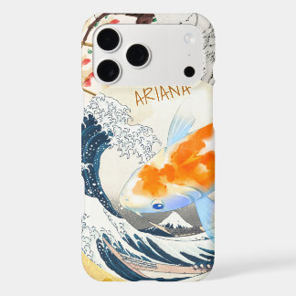 Vintage Chic Gold Koi Pond de Japonais Monogramme