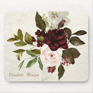 Vintage Chic Lace Burgundy Flowers Case-Mate iPh Mouse Pad